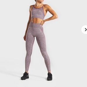 Gymshark Flex 3 Piece Set- Berry/Rose color